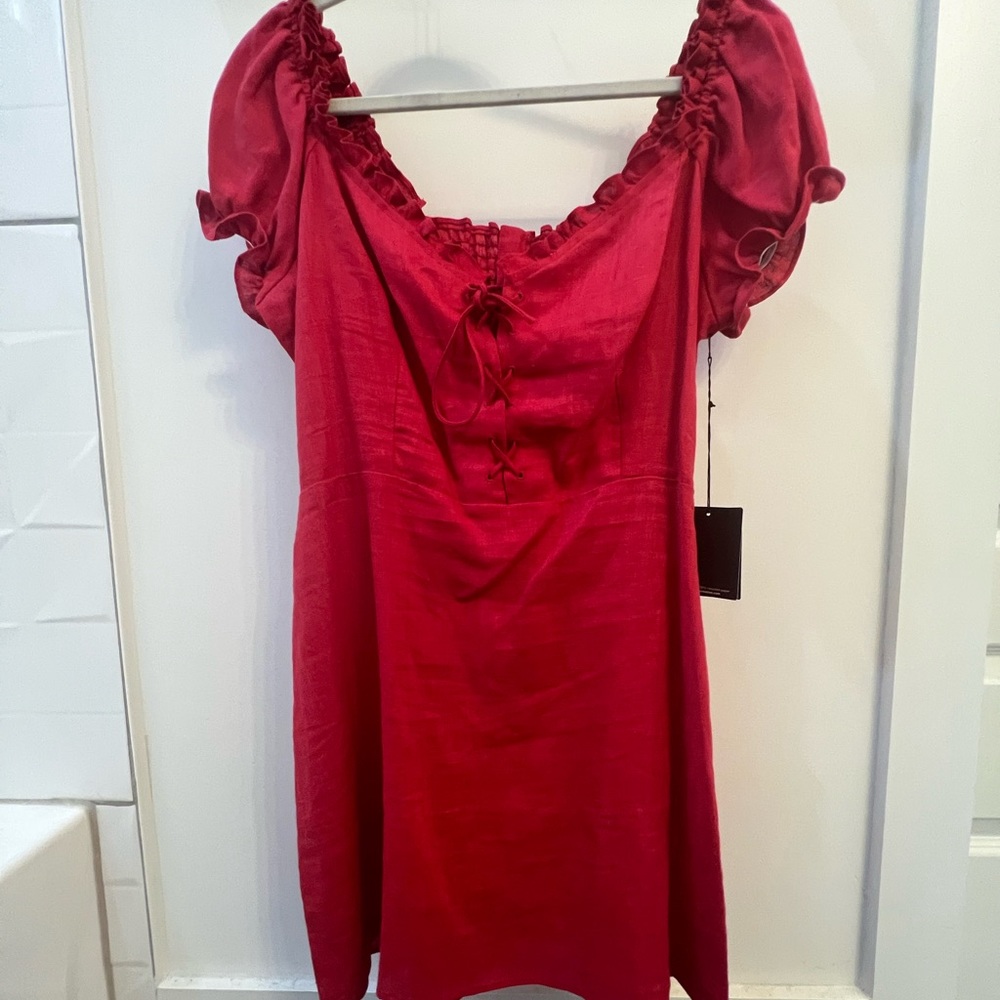 Reformation Keats Dress in Lipstick Size 12